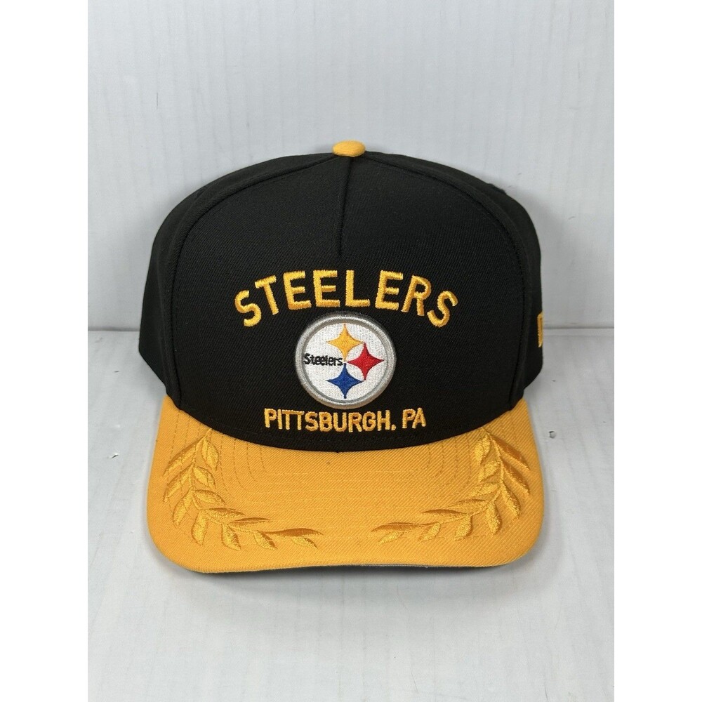 New Era Pittsburgh Steelers 9FIFTY A-Frame NFL Draft Adjustable SnapBack Hat Cap